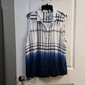 Knox rose flowy plaid tank